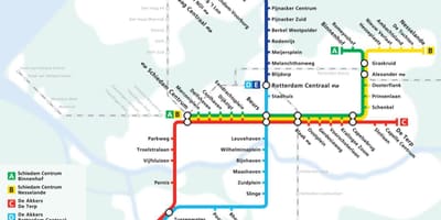Карта метро Ротердаму-Холандија